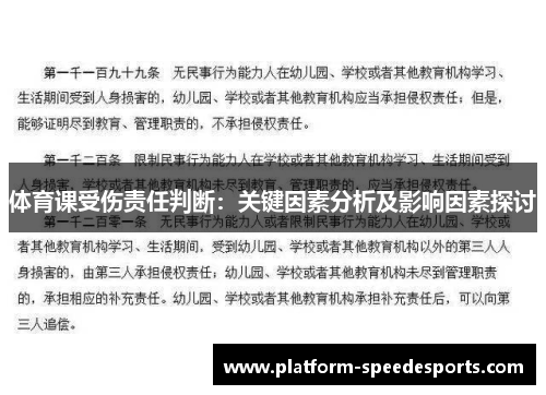 体育课受伤责任判断：关键因素分析及影响因素探讨