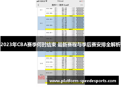 2023年CBA赛季何时结束 最新赛程与季后赛安排全解析 2023年CBA赛季何时结束 最新赛程与季后赛安排全解析